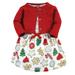 Touched by Nature Baby Girl s Organic Cotton Dress and Cardigan Christmas Cookies 6-9 Months