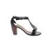 Coclico Heels: Black Solid Shoes - Women's Size 38 - Open Toe