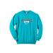 Men's Big & Tall Russell® Crew Sweatshirt by Russell Athletic in Aqua Black (Size 3XLT)