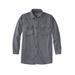 Men's Big & Tall Microfleece shirtjacket by KingSize in Steel (Size 3XL)