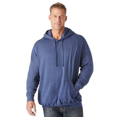 Men's Big & Tall Ultra-Comfort Fleece Pullover by KingSize in Heather Slate Blue (Size 6XL)