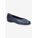 Women's Haley Casual Flat by Easy Street in Navy (Size 9 M)