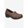 Wide Width Women's Lyndee Slip-Ons by Easy Works by Easy Street® in Brown Matte (Size 11 W)