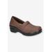 Women's Lyndee Slip-Ons by Easy Works by Easy Street® in Brown Matte (Size 9 1/2 M)