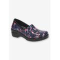 Extra Wide Width Women's Lyndee Slip-Ons by Easy Works by Easy Street® in Bella Floral Print (Size 11 WW)