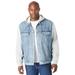 Men's Big & Tall Levi's Hybrid Hoodie Trucker Jacket by Levi's in Light Indigo (Size 2XL)