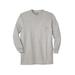 Men's Big & Tall The Ultra-Light Comfort Long-Sleeve Tee by KingSize in Heather Grey (Size 6XL)