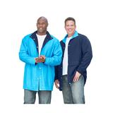 Men's Big & Tall Reversible fleece nylon jacket by KingSize in Navy Cobalt (Size 3XL)