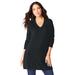 Plus Size Women's CashMORE Collection V-Neck Sweater by Roaman's in Black (Size 34/36)