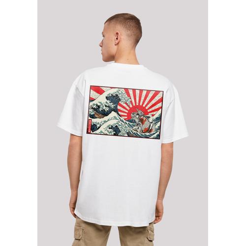 „T-Shirt F4NT4STIC „“Kanagawa Welle Japan““ Gr. 3XL, weiß Herren Shirts T-Shirts Print“