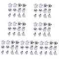 ABOOFAN 84 Pcs Halloween Hair Clips Metal Girl Barrette Halloween Hairpins Halloween Hair Accessories Alligator Hair Clip Horror Barrettes Halloween Headpiece Cosplay Child Set White Alloy