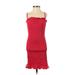 Lulus Casual Dress - Bodycon Square Sleeveless: Red Dresses - Women's Size Small