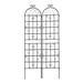 Red Barrel Studio® Arola 86.7" H Iron Arched Trellis Iron/Metal in Gray/White | 86.7 H in | Wayfair 497B304E3B9746D395362C3D2D1E7F03