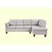 Gray/Brown Reclining Sectional - Latitude Run® Jasella Upholstered Sectional Linen | 34 H x 97 W x 64.5 D in | Wayfair