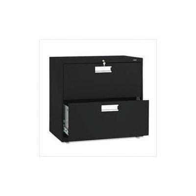HON Company 600 Series Two-Drawer Lateral File 30w x19-1/4d - Black