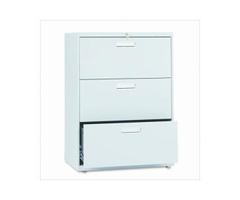 HON Company 600 Series Three-Drawer Lateral File 30w x19-1/4d - Light Gray