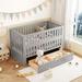 Convertible Crib/Full Size Bed with Drawers and 3 Height Options, Crib Only/Bed Rails and Slats for Full Size Bed