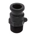 1 x 1 PVC Camlock Fittings - Plastic Hose Coupler - Type F Male Cam Lock Hose Adapter - Male Threaded NPT Cam &