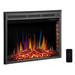 Electric Fireplace Insert with Adjuatble Flame Colors, Log Colors, Flame Speed and Brightness, Remote Control, 750W/1500W