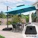 PURPLE LEAF 10ft Square Cantilever Umbrellas with Tilt-and-Crank with Base