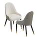 Modern Dining Chair with PU Leather Side Chairs with Solid Wood Reception Chair and Metal Legs Parson Chairs Set of 2