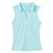 Willit Girls Sleeveless Polo Shirts Golf Tennis Polo Lightweight Shirts Quick Dry Light Blue M