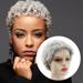 BECLOTH Short Hair Wigs For Black Women Short Cuts Wigs For Black Women Short Straight Black Ladies Wigs Women s Short Curly Wig Synthet