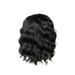 Moonker Wigs for White Women Short Curly Middle Part Black Water Wavy Short Curly Sleeve Fashion Black Wigs Human Hair