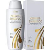Vitamins Keratin Shampoo Hair Treatment - Biotin and Collagen Protein with Castor Oil for Curly Wavy and Straight Hair - Sulfate Free Product for Dry Damaged or Color Treated Hair