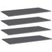 Dcenta 4 Piece Bookshelf Boards Chipboard Replacement Panels Storage Units Organizer Display Shelves High Gloss Gray for Bookcase Storage Cabinet 31.5 x 11.8 x 0.6 Inches (W x D x H)