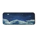 Night Sky Computer Mouse Pad Digitally Generated Sky with and Clouds Rectangle Non-Slip Rubber Mousepad Large 31 x 12 Gaming Size Sky Blue Blue Grey