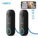 Reolink 2pcs Doorbell(PoE Version) 180Â° Diagonal 5MP IP Security Camera with Chime Secured Local Storage No Monthly Fee