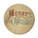 Merry Christmas Mouse Pad for Computers Merry Xmas Message Holly Berry Round Non-Slip Thick Rubber Gaming Mousepad 8 Round Dark Brown Pale Rust