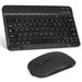 Rechargeable Bluetooth Keyboard and Mouse Combo Ultra Slim Full-Size Keyboard and Ergonomic Mouse for BLU Touch Book M7 and All Bluetooth Enabled Mac/Tablet/iPad/PC/Laptop - Onyx Black