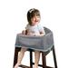 Solfres Dual-Belt High Chair Cover Baby High Chair Cover Upgrade Version for Wooden or Restaurant High Chair Sturdy and Robust Material Gray