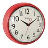 Westclox 32042R Retro 1950 Round Wall Clock Red 9-1/2 in Each