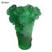 XMAS Incense Burner Ornaments Home Decor Censer Crystal Flower Incense Stick Holder Burner GREEN