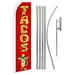 - Tacos Banner Swooper Flag Pole Kit - Perfect for Restaurants Food Trucks Taco Stands Cafes etc!