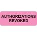 - File Folder Chart Labels A1003 Authorizations HIPAA Medical Stickers Fluorescent Pink/Black 2-1/4 x 7/8 420 per Box