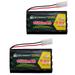 QBLPOWER 2-Pack 9.6V 1500mAh NiMH Rechargeable Replacement Battery Pack Tamiya Plug for RC Car Boats Robots