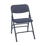 National Public Seating 304 Premium Triple Brace Double Hinge All Steel Folding Chair Blue Set of 4 screenshot. Chairs directory of Office Furniture.