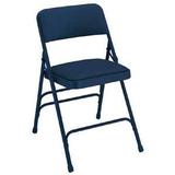 National Public Seating 1304 Vinyl Upholstered Premium Triple Brace Double Hinge Folding Chair Dark screenshot. Chairs directory of Office Furniture.