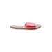 Steve Madden Sandals: Slip-on Stacked Heel Glamorous Red Solid Shoes - Women's Size 8 - Open Toe
