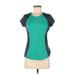 Nike Active T-Shirt: Green Print Activewear - Women's Size Medium