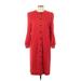 Leslie Fay Casual Dress - Shirtdress: Red Dresses - Women's Size 12 Petite