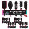 25pk Bulk Hair Brush Set | Hairbrushes for Women | Paddle Brush, Cushion Brush, Zig Zag Brush, Round Brush & Vented Hair Brushes for Women | Hair Brush Sets for Women | Hair Brush Women (5x5pk)