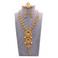 Dubai Jewelry Sets For Women Bridal Necklace Earrings Bracelet Ring Set African Wedding Ornament Gifts