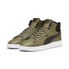 Sneaker PUMA "Smash 3.0 Mid WTR Sneakers Erwachsene", Gr. 39, grün (olive drab schwarz, weiß grün), Obermaterial: Leder; Futter: Textil; Laufsohle: Gummi, Schuhe