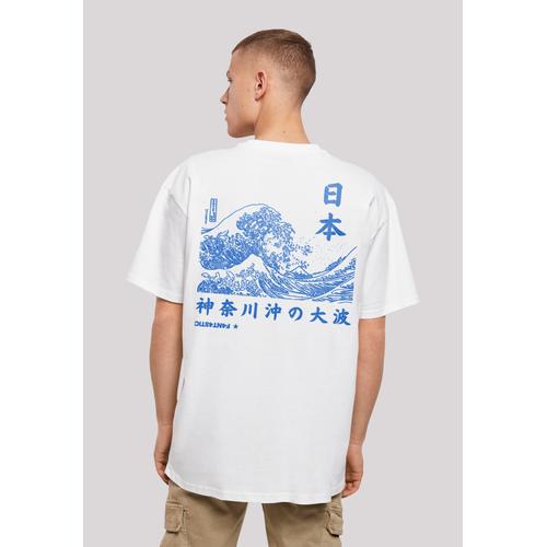 „T-Shirt F4NT4STIC „“Kanagawa Welle““ Gr. M, weiß Herren Shirts T-Shirts Print“
