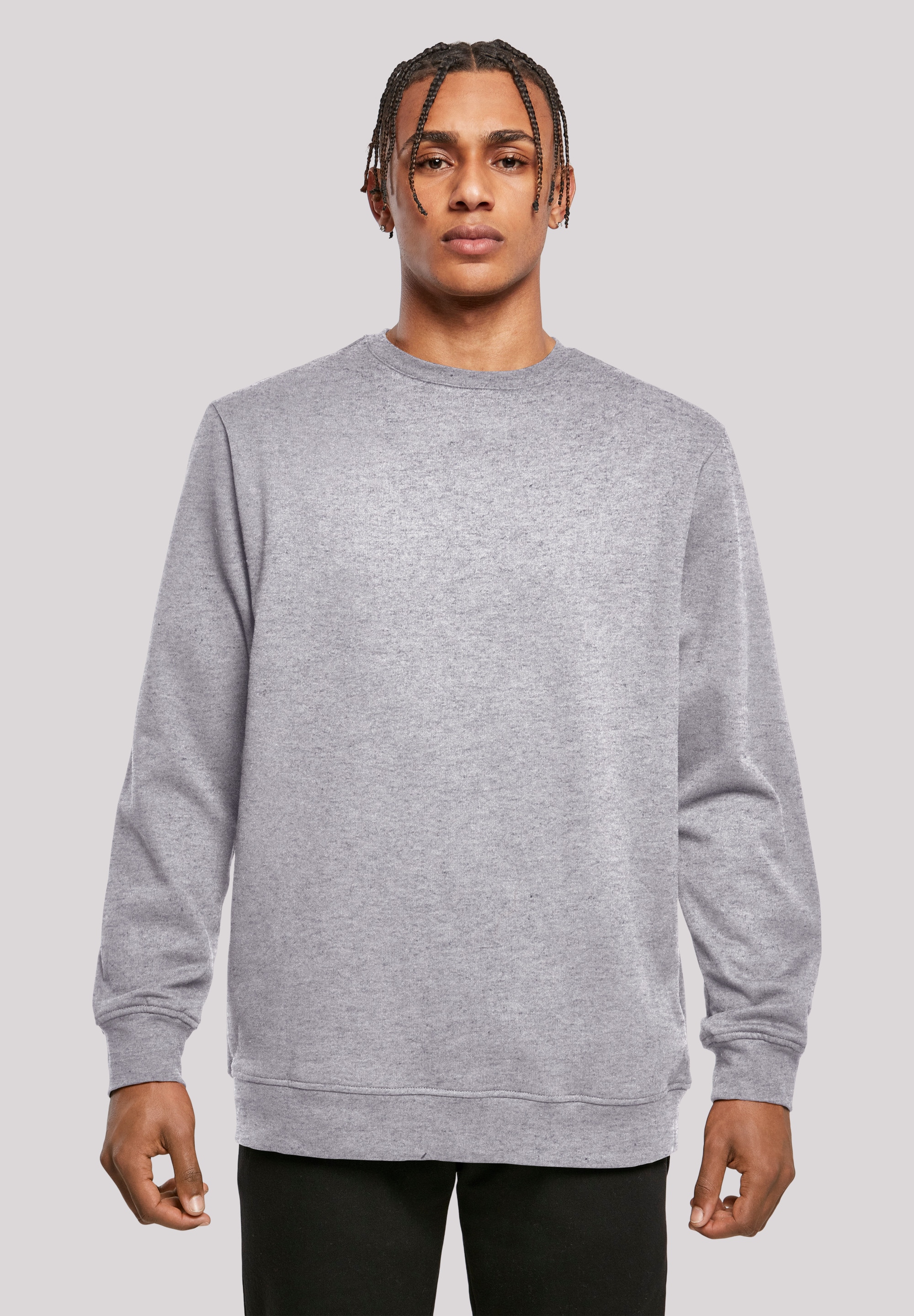 Kapuzenpullover F4NT4STIC "Brooklyn 98 NY CREW", Herren, Gr. 4XL, grau (erdgrau), Obermaterial: 50% Baumwolle, 50% Polyester, relaxed fit, Rundhals, Pullover, Print Image